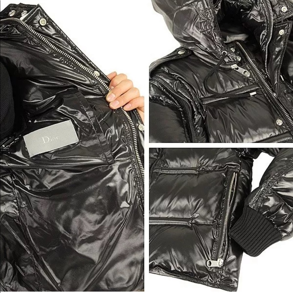 Men’s Dior Black Hooded Puffer Jacket/Vest - Picture 4 of 7